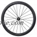 ICAN Carbon Road Bike Wheelset 25mm Wide 50mm Deep Clincher Tubeless Ready 1578g - B07FFRLY6Z